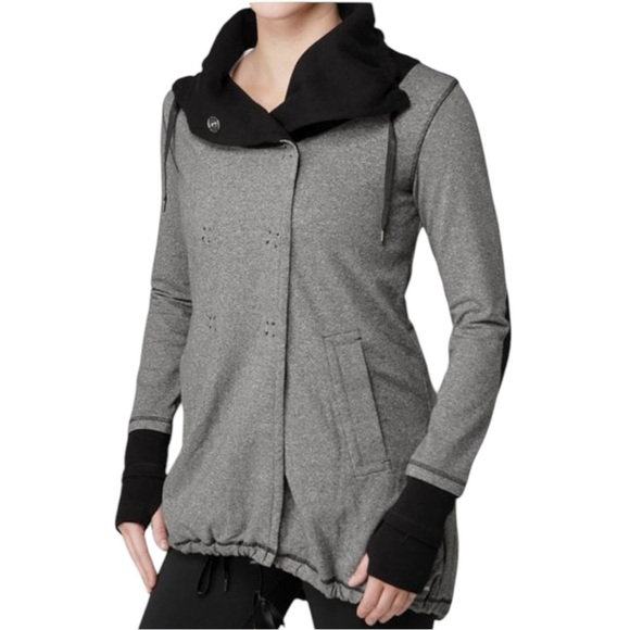 Lululemon Sz 6 Gratitude Wrap Static Charcoal Purple Lining - Picture 1 of 14